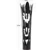 imageDeco 79 Aluminum Metal Decorative Vase Drip Centerpiece Vase with Melting Designed Body Vase for Home Decoration 10quot x 9quot x 31quot SilverBlack