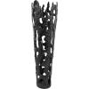 imageDeco 79 Aluminum Metal Decorative Vase Drip Centerpiece Vase with Melting Designed Body Vase for Home Decoration 10quot x 9quot x 31quot SilverBlack