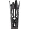 imageDeco 79 Aluminum Metal Decorative Vase Drip Centerpiece Vase with Melting Designed Body Vase for Home Decoration 10quot x 9quot x 31quot SilverBlack
