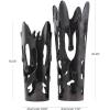 imageDeco 79 Aluminum Metal Decorative Vase Drip Centerpiece Vase with Melting Designed Body Vase for Home Decoration 10quot x 9quot x 31quot SilverBlack
