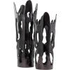 imageDeco 79 Aluminum Metal Decorative Vase Drip Centerpiece Vase with Melting Designed Body Vase for Home Decoration 10quot x 9quot x 31quot SilverBlack