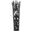 imageDeco 79 Aluminum Metal Decorative Vase Drip Centerpiece Vase with Melting Designed Body Vase for Home Decoration 10quot x 9quot x 31quot SilverBlack