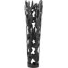 imageDeco 79 Aluminum Metal Decorative Vase Drip Centerpiece Vase with Melting Designed Body Vase for Home Decoration 10quot x 9quot x 31quot SilverBlack