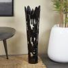 imageDeco 79 Aluminum Metal Decorative Vase Drip Centerpiece Vase with Melting Designed Body Vase for Home Decoration 10quot x 9quot x 31quot SilverBlack
