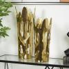 imageDeco 79 Aluminum Metal Decorative Vase Drip Centerpiece Vase with Melting Designed Body Vase for Home Decoration 10quot x 9quot x 31quot SilverGold