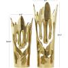 imageDeco 79 Aluminum Metal Decorative Vase Drip Centerpiece Vase with Melting Designed Body Vase for Home Decoration 10quot x 9quot x 31quot SilverGold