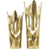 imageDeco 79 Aluminum Metal Decorative Vase Drip Centerpiece Vase with Melting Designed Body Vase for Home Decoration 10quot x 9quot x 31quot SilverGold