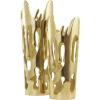 imageDeco 79 Aluminum Metal Decorative Vase Drip Centerpiece Vase with Melting Designed Body Vase for Home Decoration 10quot x 9quot x 31quot SilverGold