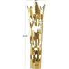 imageDeco 79 Aluminum Metal Decorative Vase Drip Centerpiece Vase with Melting Designed Body Vase for Home Decoration 10quot x 9quot x 31quot SilverGold