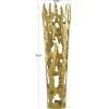 imageDeco 79 Aluminum Metal Decorative Vase Drip Centerpiece Vase with Melting Designed Body Vase for Home Decoration 10quot x 9quot x 31quot SilverGold