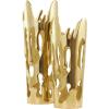 imageDeco 79 Aluminum Metal Decorative Vase Drip Centerpiece Vase with Melting Designed Body Vase for Home Decoration 10quot x 9quot x 31quot SilverGold