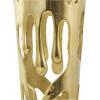 imageDeco 79 Aluminum Metal Decorative Vase Drip Centerpiece Vase with Melting Designed Body Vase for Home Decoration 10quot x 9quot x 31quot SilverGold