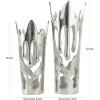 imageDeco 79 Aluminum Metal Decorative Vase Drip Centerpiece Vase with Melting Designed Body Vase for Home Decoration 10quot x 9quot x 31quot SilverSilver
