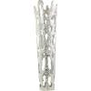 imageDeco 79 Aluminum Metal Decorative Vase Drip Centerpiece Vase with Melting Designed Body Vase for Home Decoration 10quot x 9quot x 31quot SilverSilver