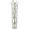 imageDeco 79 Aluminum Metal Decorative Vase Drip Centerpiece Vase with Melting Designed Body Vase for Home Decoration 10quot x 9quot x 31quot SilverSilver