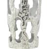 imageDeco 79 Aluminum Metal Decorative Vase Drip Centerpiece Vase with Melting Designed Body Vase for Home Decoration 10quot x 9quot x 31quot SilverSilver