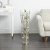 imageDeco 79 Aluminum Metal Decorative Vase Drip Centerpiece Vase with Melting Designed Body Vase for Home Decoration 10quot x 9quot x 31quot SilverSilver