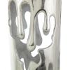 imageDeco 79 Aluminum Metal Decorative Vase Drip Centerpiece Vase with Melting Designed Body Vase for Home Decoration 10quot x 9quot x 31quot SilverSilver