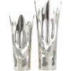 imageDeco 79 Aluminum Metal Decorative Vase Drip Centerpiece Vase with Melting Designed Body Vase for Home Decoration 10quot x 9quot x 31quot SilverSilver