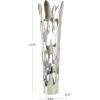 imageDeco 79 Aluminum Metal Decorative Vase Drip Centerpiece Vase with Melting Designed Body Vase for Home Decoration 10quot x 9quot x 31quot SilverSilver