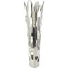 imageDeco 79 Aluminum Metal Decorative Vase Drip Centerpiece Vase with Melting Designed Body Vase for Home Decoration 10quot x 9quot x 31quot SilverSilver
