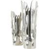 imageDeco 79 Aluminum Metal Decorative Vase Drip Centerpiece Vase with Melting Designed Body Vase for Home Decoration 10quot x 9quot x 31quot SilverSilver