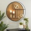 imageDeco 79 Bamboo Geometric 2 Shelves Wall Shelf 30quot x 6quot x 30quot BrownBrown