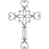 imageDeco 79 Metal Cross Home Wall Decor Scroll Wall Sculpture Wall Art 19quot x 1quot x 29quot Black
