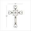 imageDeco 79 Metal Cross Home Wall Decor Scroll Wall Sculpture Wall Art 19quot x 1quot x 29quot Black