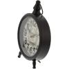 imageDeco 79 Metal Decorative Clock Ring Top Mantel Clock set of 4 Tabletop Clock 8quot x 3quot x 9quot BlackBlack