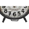 imageDeco 79 Metal Decorative Clock Ring Top Mantel Clock set of 4 Tabletop Clock 8quot x 3quot x 9quot BlackBlack