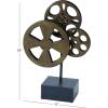 imageDeco 79 Metal Film Decorative Sculpture Reel Home Decor Statue with Elevated Block Base Accent Figurine 11quot x 5quot x 16quot Bronze