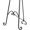 imageDeco 79 Metal Scroll Extra Large Free Standing Adjustable Display Stand Easel with Chain Support 21quot x 1quot x 65quot BlackBlack
