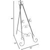 imageDeco 79 Metal Scroll Extra Large Free Standing Adjustable Display Stand Easel with Chain Support 21quot x 1quot x 65quot BlackBlack
