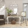 imageDeco 79 Metal Scroll Extra Large Free Standing Adjustable Display Stand Easel with Chain Support 21quot x 1quot x 65quot BlackBlack