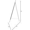 imageDeco 79 Metal Scroll Extra Large Free Standing Adjustable Display Stand Easel with Chain Support 21quot x 1quot x 65quot BlackBlack