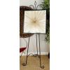 imageDeco 79 Metal Scroll Extra Large Free Standing Adjustable Display Stand Easel with Chain Support 21quot x 1quot x 65quot BlackBlack