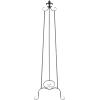 imageDeco 79 Metal Scroll Extra Large Free Standing Adjustable Display Stand Easel with Chain Support 21quot x 1quot x 65quot BlackBlack