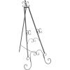 imageDeco 79 Metal Scroll Extra Large Free Standing Adjustable Display Stand Easel with Chain Support 21quot x 1quot x 65quot BlackBlack