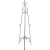 imageDeco 79 Metal Scroll Extra Large Free Standing Adjustable Display Stand Easel with Chain Support 21quot x 1quot x 65quot BlackBlack