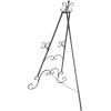 imageDeco 79 Metal Scroll Extra Large Free Standing Adjustable Display Stand Easel with Chain Support 21quot x 1quot x 65quot BlackBlack