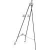 imageDeco 79 Metal Scroll Extra Large Free Standing Adjustable Display Stand Easel with Chain Support 21quot x 1quot x 65quot BlackBlack