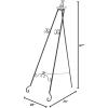 imageDeco 79 Metal Scroll Extra Large Free Standing Adjustable Display Stand Easel with Chain Support 21quot x 1quot x 65quot BlackBlack