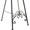 imageDeco 79 Metal Scroll Extra Large Free Standing Adjustable Display Stand Easel with Chain Support 21quot x 1quot x 65quot BlackBlack