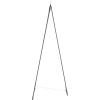 imageDeco 79 Metal Scroll Extra Large Free Standing Adjustable Display Stand Easel with Chain Support 21quot x 1quot x 65quot BlackBlack