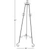 imageDeco 79 Metal Scroll Extra Large Free Standing Adjustable Display Stand Easel with Chain Support 21quot x 1quot x 65quot BlackBlack