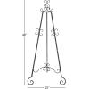 imageDeco 79 Metal Scroll Extra Large Free Standing Adjustable Display Stand Easel with Chain Support 21quot x 1quot x 65quot BlackBlack