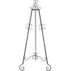 imageDeco 79 Metal Scroll Extra Large Free Standing Adjustable Display Stand Easel with Chain Support 21quot x 1quot x 65quot BlackBlack