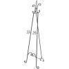 imageDeco 79 Metal Scroll Extra Large Free Standing Adjustable Display Stand Easel with Chain Support 21quot x 1quot x 65quot BlackBlack