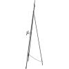imageDeco 79 Metal Scroll Extra Large Free Standing Adjustable Display Stand Easel with Chain Support 21quot x 1quot x 65quot BlackBlack